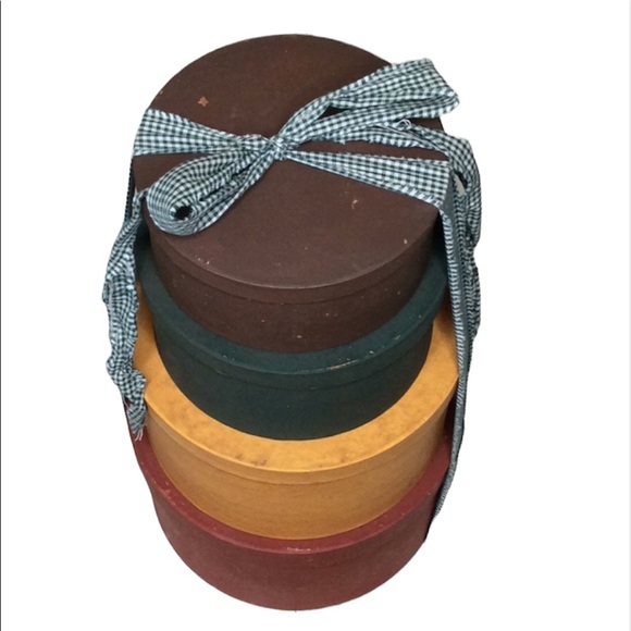 Decorative Storage Container Boxes Stackable Set of 4 Boxes NEW - Picture 3 of 6